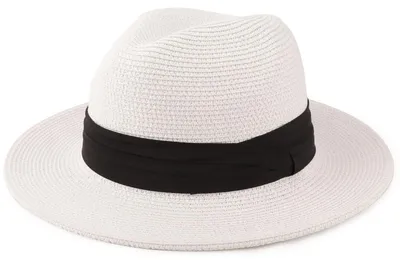 Produktbild von Damen Hut Panama White Papierstroh UPF 30+ Größe 58cm Rand 7.5cm