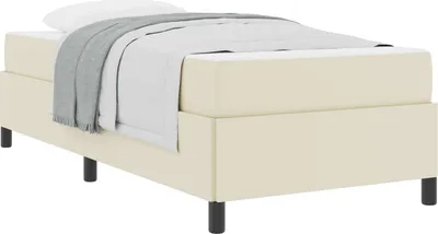 Immagine prodotto di vidaXL Struttura letto con materasso crema 90 x 200 cm in tessuto