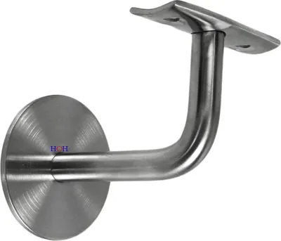 Produktbild von Edelstahl Handlaufhalter Set 1 Stück HLH 1101 gewölbte Auflage Handlaufträger Stütze
