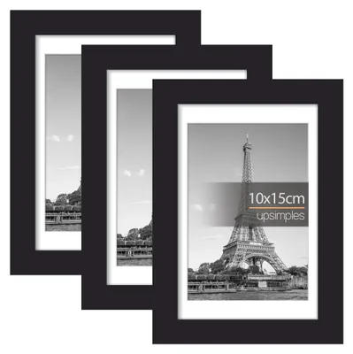 Productafbeelding van Fotolijsten - Set van 3 voor foto's - Fotocollage - Zwart - 10x15 cm