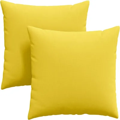 Zdjęcie produktu dla vidaXL Poduszki na sofę 2 szt. jasnożółte 60 x 60 cm tkanina