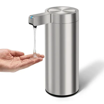 Produktbild von Automatischer Sensor Seifenspender Edelstahl 250ml, USB-C wiederaufladbar, 3 Dosierstufen, berührungslos, IPX5, für Küche & Bad