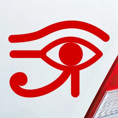 Produktbild von Auto Aufkleber Horusauge Udjat-Auge Auge Eye Ägypten Egypt Car 13x10 cm Rot Sticker Heckscheibenaufkleber