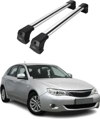 Image de Barres de Toit Transversales pour Subaru Impreza 3 2007-2012 Hayon 3 Portes Gris