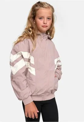 Zdjęcie produktu dla Urban Classics Girls Crinkle Batwing Jacket duskrose/whitesand - 110/116