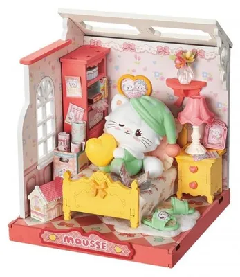 Immagine prodotto di Puzzle 3D, Minicasa fai-da-te Mousse's Sweet Night in plastica, RoLIfe, 106 pezzi