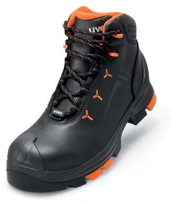 Zdjęcie produktu dla buty uvex 2 S3 czarny, pomarańczowy szerokość 12 rozmiar 43