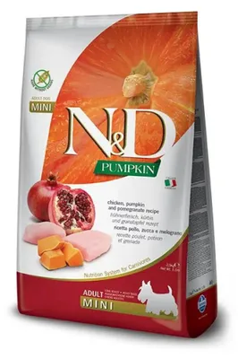 Image de N&D Pumpkin Dog Adult Mini Chicken & Pomegranate 7 kg