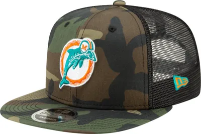 Zdjęcie produktu dla Throwback Miami Dolphins Mesh 9Fifty Snapback Cap wood camo