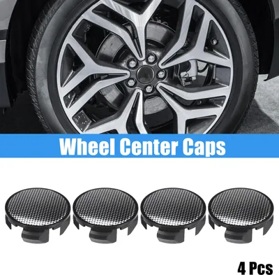Produktbild von 4 Stück Auto Felge Nabe Center Kappe Abdeckung 62mm 4 Clips Schwarz
