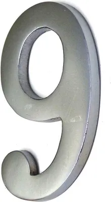 Immagine prodotto di Numero 9 nichel opaco 10cm fissaggio invisibile