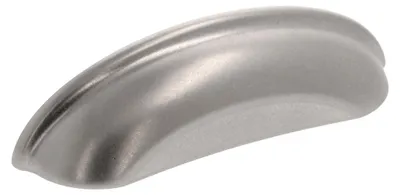 Productafbeelding van Handgreep voor meubels, gemaakt van zinklegering (zamac). Afstand tussen de bevestigingsgaten: 96 mm. Afwerking: antiek nikkel. Set van 6 stuks