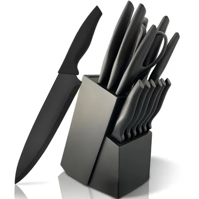 Produktbild von Kochmesser 16er Set Messer Küchenmesser Laser Muster Scharfes Japanisches Santokumesser Hackbeil Schneiden Allzweckmesser Ultrascharfe Klingen Retoo