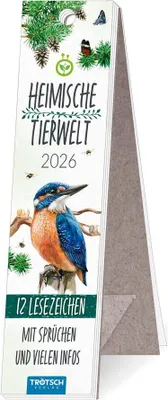 Produktbild von Trötsch Lesezeichenkalender Heimische Tierwelt 2026