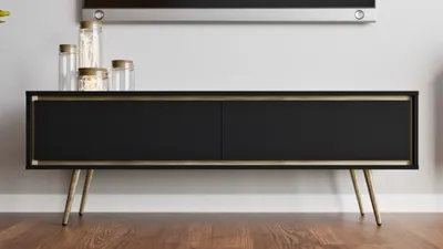 Obrázok produktu pre N­zka TV doska FurMeb24 TORI 150 x 50 cm - Grafitov Äierna
