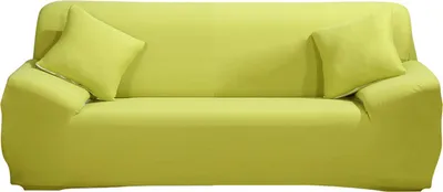 Produktbild von ele ELEOPTION Sofahusse Stretchhusse Sofabezug Polyester Rippstrick (Grün, 3 Sitzer für Sofalänge 185-230cm)
