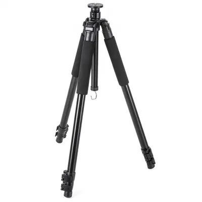 Produktbild von Walimex pro FT-665T Stativ bis 12 kg, Dreibeinstativ bis 185 cm ausziehbar, Kamerastativ mit 3 Schaumstoffgriffen, Fotostativ mit Libelle, Kompass, Schaumstoffgriffe