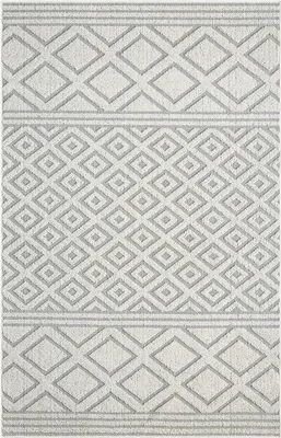 Produktbild von Teppich Boho Hochflor Wohnzimmer, Schlafzimmer, Küche, Flur, Waschbarer Teppich 3D, Farbe:405Creme, Maße:80x150 cm