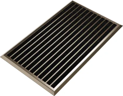 Produktbild von Fußmatte Außen Schmutzfangmatte für Draußen - 55 x 90 cm goldenem Aluminiumrand Wetterfester Fußabstreifer Outdoor Fußmatte
