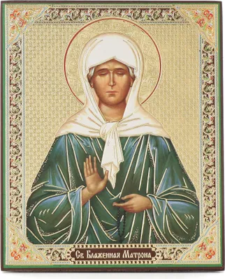 Produktbild von Heilige Matrona Holz Ikone 10x12cm christlich orthodox 11414