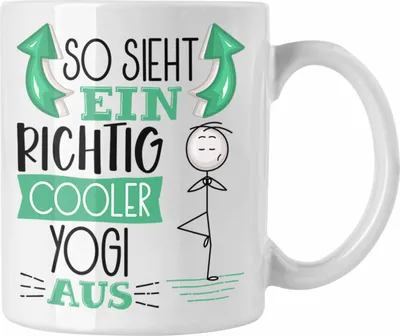 Produktbild von Trendation - Yoga-Lehrer Tasse Geschenk So Sieht Ein Richtig Cooler Yoga-Lehrer Aus Geschenkidee Spruch Lustig Becher (Weiß)