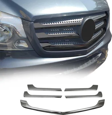 Image de Moulure de Grille de Calandre pour Mercedes Sprinter W906 2013-2018 Chromé 5Pcs