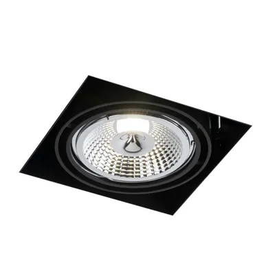 Immagine prodotto di Plafoniera da incasso nera quadrata orientabile con 1 attacco GU10 da 18 W KOMORO 3308 Shilo