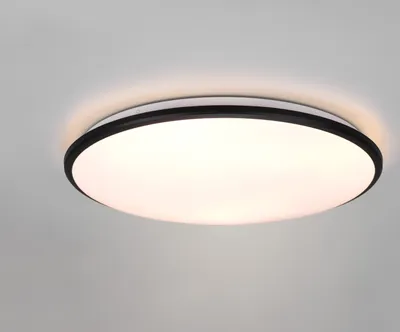 Produktbild von LED Deckenleuchte LIMBUS Schwarz mit Stufen Dimmer Ø50cm