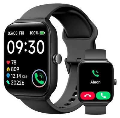 Produktbild von Smartwatch für Herren mit Telefonfunktion 1.95" Fitness-Tracker mit Herzfrequenz Schrittzähler Schlafüberwachung IP68 Wasserdicht Android & iOS 44 mm