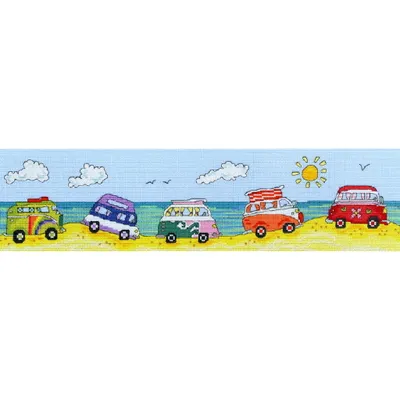 Immagine prodotto di Set per punto croce Bothy Threads "Car Fun", 44x12 cm, XJR9, schema contato