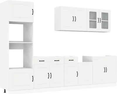 Produktbild von 7-tlg. Küchenschrank-Set Kalmar Weiß Holzwerkstoff