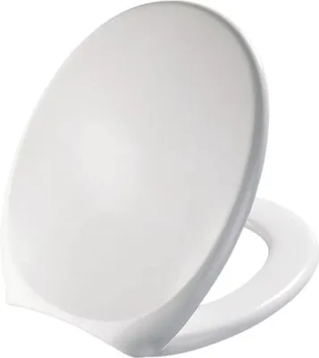 Produktbild von Pressalit WC-Sitz 1000 mit Deckel Festscharnier Edelstahl, weiß, 1 Stk.
