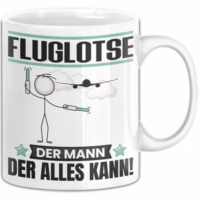 Produktbild von Fluglotse Tasse Geschenk für Fluglotse Der Mann Der Alles Kann Geschenkidee zum Geburtstag (Weiß)