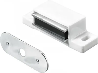 Image de Lot de 10 loqueteaux magnétiques plastique HETTICH, L.14.5 x l.45.3 mm
