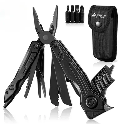 Produktbild von 21-in-1 Faltbares Multitool Zange Schwarz mit Nylontasche
