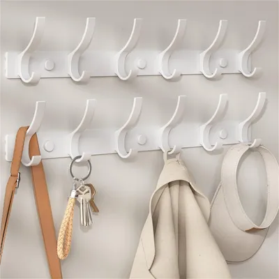Produktbild von Wandmontierte Garderobe mit 12 Haken, für Kleidung, Handtücher und Accessoires