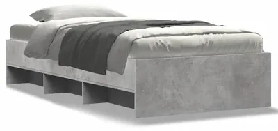 Immagine prodotto di vidaXL Struttura letto grigio cemento 100x200 cm materiale a base di legno
