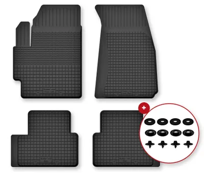 Image de Tapis de sol en caoutchouc pour Peugeot 4007 2007-2012 (crossover) – 4 pièces, noirs, semi-universel, adapté