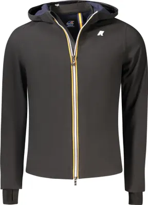 Image de Veste de sport homme noire avec capuche, polaire, poches & fermeture éclair
