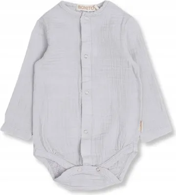 Produktbild von Baby Strampler - Ganzkörper - Grau - Größe 68 (4-6 Monate) - 100% Baumwolle - Bequem und stylisch - Für Kinder - Kurzarm Baby-Body