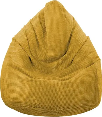 Produktbild von Sitzsack mit Hocker 100x75 Plüscht Gelb