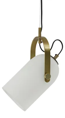 Zdjęcie produktu dla Lampa wisząca Candace ze szkła i białego metalu