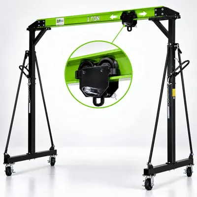 Produktbild von Portalkran mit Laufkatze Tragkraft 1 t Stahl Hubhöhe 2400 - 3600 mm Durchfahrtsbreite Kran 2400 mm