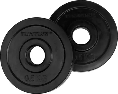 Produktbild von Tunturi Hantelgewichte 2 x 0,5 kg, 30 mm, Gewichte für Langhantel und Kurzhantel,