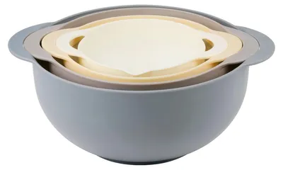 Productafbeelding van Alpina Rührkomset, 4-delig - Saladeschaal met deksel, geschikt voor bereiding in de keuken, met zeef en kom - Komset, BPA-vrij - Geschikt voor de magnetron en vaatwasser
