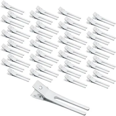 Produktbild von 40 Stück EnteBill Zinkhaarbeschlag 4,5 cm metallene Haarklemmen für Selbstfertigung Haarspeld für Damen Haarklemmen für Mädchen