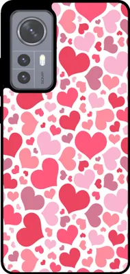 Produktbild von Smartphonica Telefon Fall geeignet für Xiaomi 12 mit Herzen drucken - Herzen Design TPU Backcover Fall - Kinder Fall mit Herzen Design