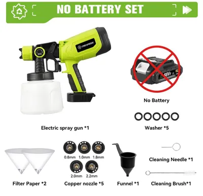 Produktbild von Elektrische Farbspritzpistole - Handgeführte Hochdruck-Spritzpistole - 1400-ml-Behälter - 850 W - 1,2-mm-Düse - Ohne Akku - Für 18-V-Akku