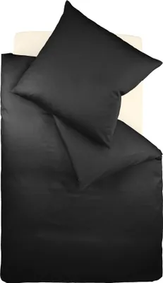 Produktbild von fleuresse Interlock Jersey Bettwäsche Colours 155x200 cm + 80x80 cm Schwarz
