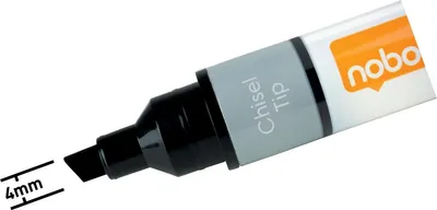 Zdjęcie produktu dla Nobo 1915386, 10 szt., Czarny, Niebieski, Zielony, Czerwony, Końcówka ścięta, Różne kolory, 4 mm, Nastolatek